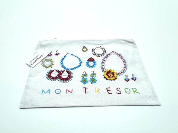 フラゴナール刺繍ポーチ